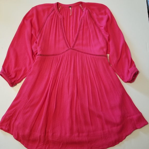 Free People Dresses & Skirts - Free People 3/4 sleeve dress size xs/tp